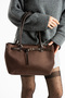 Floryn Model Women's Suede Brown Hand and Shoulder Bag