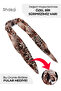Brown Color Shk274 Faux Leather Zippered Single Compartment Hand, Arm and Shoulder Bag with Scarf Gift - 8