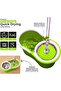 Easy 360 Degree Spin Mop and Bucket set – Stainless Steel Handle, 2 Microfiber Reusable Pads Green - 3