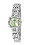 Square Case Luxury Stone Women Wrist Watch Silver Green Color Pl-1585B4X - 3