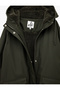 Leather-Look Waterproof K Hooded Coat with Faux Fur Inside and Zippered Pockets - 6