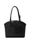 Black Shk274 Faux Leather Zippered Single Compartment Hand, Arm and Shoulder Bag with Scarf Gift - 3