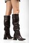 Syt-2002 Brown Bellows Thick Heeled Casual Boots - 3
