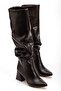 Syt-2002 Brown Bellows Thick Heeled Casual Boots - 7