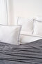 Noemi Gray Double Size 100% Cotton Bedspread with Duvet Cover - 7 Piece Dowry Set - 6