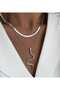 Snake Figured Double Chain Steel Necklace Daily Stylish Modern Design Jewelry Accessory Women - 2