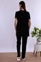 Breastfeeding Detailed Maternity & Postpartum Pajama Set |   Adjustable Waist Effortt - Black - 4