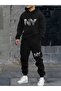 Premium Oversized Unisex Winter Ny Tracksuit Set–Soft Comfortable Sport Set-Ny Printed Sweat+Jogger