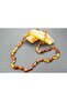 Palace Elegance Natural Cut Drop Amber Adult Necklace - 5