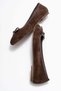 Poetry Women's Genuine Leather Ballet Flats Brown Suede Color-Match Leather Lining - 8
