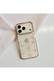 iPhone 17 Air (6.5 Inch) Compatible Silvery Transparent Stone Silicone Case