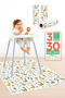 High Chair Underlay and Activity Cover 3 Rolls 30 Pieces 100X120 cm - Cute Dinosaurs