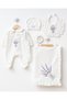 Lavender Embroidered Velvet 100% Cotton Newborn Organic Hospital Discharge Set Baby Girl
