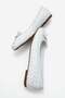 Preslie Women's Genuine Leather Ballet Flats White Hand Knitted - Color-Match Leather Lining - 8