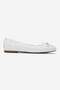 Preslie Women's Genuine Leather Ballet Flats White Hand Knitted - Color-Match Leather Lining - 5