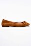 Poetry Women's Genuine Leather Ballet Flats Tan Suede Color-Match Leather Lining - 5