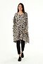 Women's Plus Size Beige Italian Leopard Print Asymmetrical Cut Tunic - 2