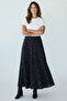 Women's Eight-Piece Fish Skirt with Elastic Waist and Patterned - 3