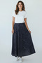 Women's Eight-Piece Fish Skirt with Elastic Waist and Patterned - 6