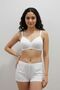 4 Pieces White Wireless Non-Padded Sponge Bra Wire-Free T-Shirt Bra - No Trace - 4