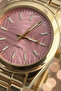 Cicos Special Design Dial Pink Gold Case Women's Wristwatch - 7