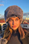 Women's Grey Plush Fur Winter Hat and Gloves Set – Warm Keeping Soft Textured - 8