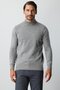 Gray Standard Fit Slim Fit Half Fisherman Plain Long Sleeve Knitwear - 2