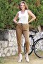 Women's Camel Italian Straight Pants - 2