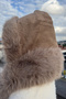 Women's Camel Faux Fur Scarf Hat – Winter Warm Soft Plush Model - 5