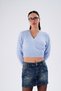 Women's Knitted Pattern Double-Breasted Collar Knitwear Knitted Sweater 255152 -