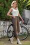 Women's Mink Italian Lycra Slim Fit Straight Trousers - 2