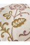 Cream And Purple Floral Embroidered Cushion - 4