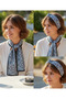 İzni̇k Sirri Pattern Stylish & Elegant Women's Accessory Satin Scarf 30X165Cm - 2