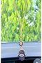 Gilded Navy Blue Hand of Fatima Metal Car Mirror Ornament Car Charm Bag Accessory - 5
