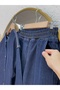 Adelia Double Pocket Wide Leg Trousers Denim Suit-Ls5841 Denim Color - 4