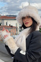 Women's Plush Fur Winter Hat Neck Warmer Gloves Set – 3-Piece Soft Set - 2