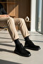 Men's Ultra Light Black Suede Boots, Men's Suede Boots, Daily Black Suede Boots, Black Boots