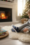 Children's Full Orthopedic Winter Sport Velcro Home Nursery Kindergarten Slippers - 2
