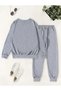 Leopard Ribbon Bottom Top Set Fashion Print Design Trend Crew Neck Sweatshirt - 2