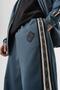 Men's Striped Detail Doubleface Baggy Sweatpants Petrol - 6