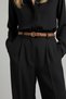 Women's Gold Buckle Thin Tan Belt Dress Belt Shirt Belt Trouser Belt Coat Belt - 4