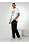 Men Regular Fit Crew Neck Short Sleeves Black Clover Print T-shirt - 2