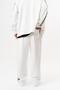 Men's Splash Striped Detail Doubleface Baggy Sweatpants Ecru - 4