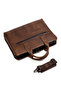Grandora 100% Genuine Leather 15.6 Inch Laptop Briefcase – 3 Compartments, Pool Zipper - 5