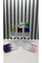 6 Pcs Bohemia Crystal Footed Colorful Handcrafted Coffee Side Water Glass