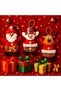 1Pc Fun New Year Decor with Plush Characters Christmas Figures Christmas Tree Ornaments 17 cm X 11cm - 3