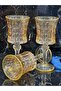 6-Piece Gilt Crystal Gold Footed Cup - 2