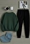 Unisex the Weekend Design Printed Crew Neck Sweatshirt - 2-Piece Tracksuit Set - 2