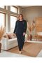 Battal Raporlu Interlock Long Sleeve Pajama Set - 2
