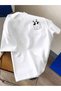 Unisex Panda Cep Printed Basic Crew Neck Regular T-Shirt 100% Cotton